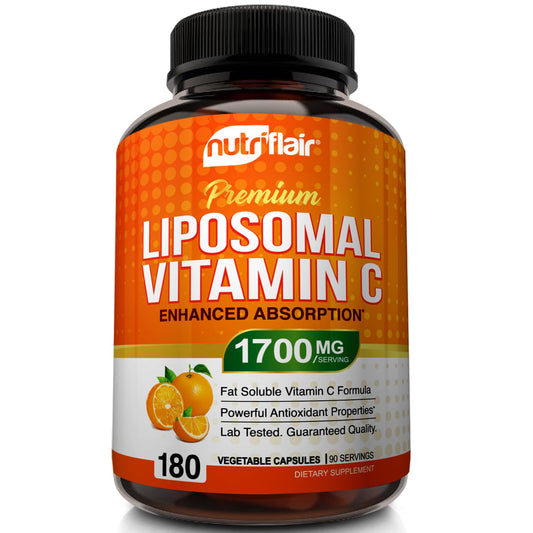 NutriFlair vitamina c liposomal 1700mg 180 cápsulas alta absorción