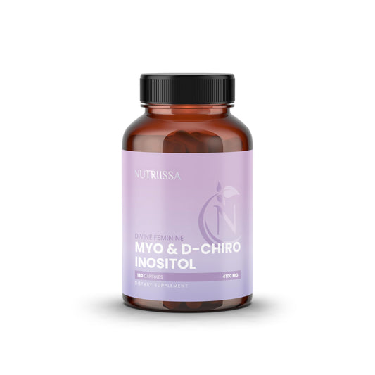 Frasco Nutriissa Divine Feminine con cápsulas veganas para soporte hormonal