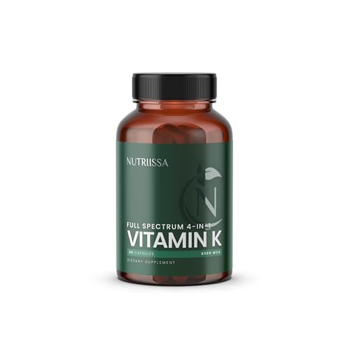 Frontal botella Nutriissa Vitamina K y D3 para salud ósea y cardíaca