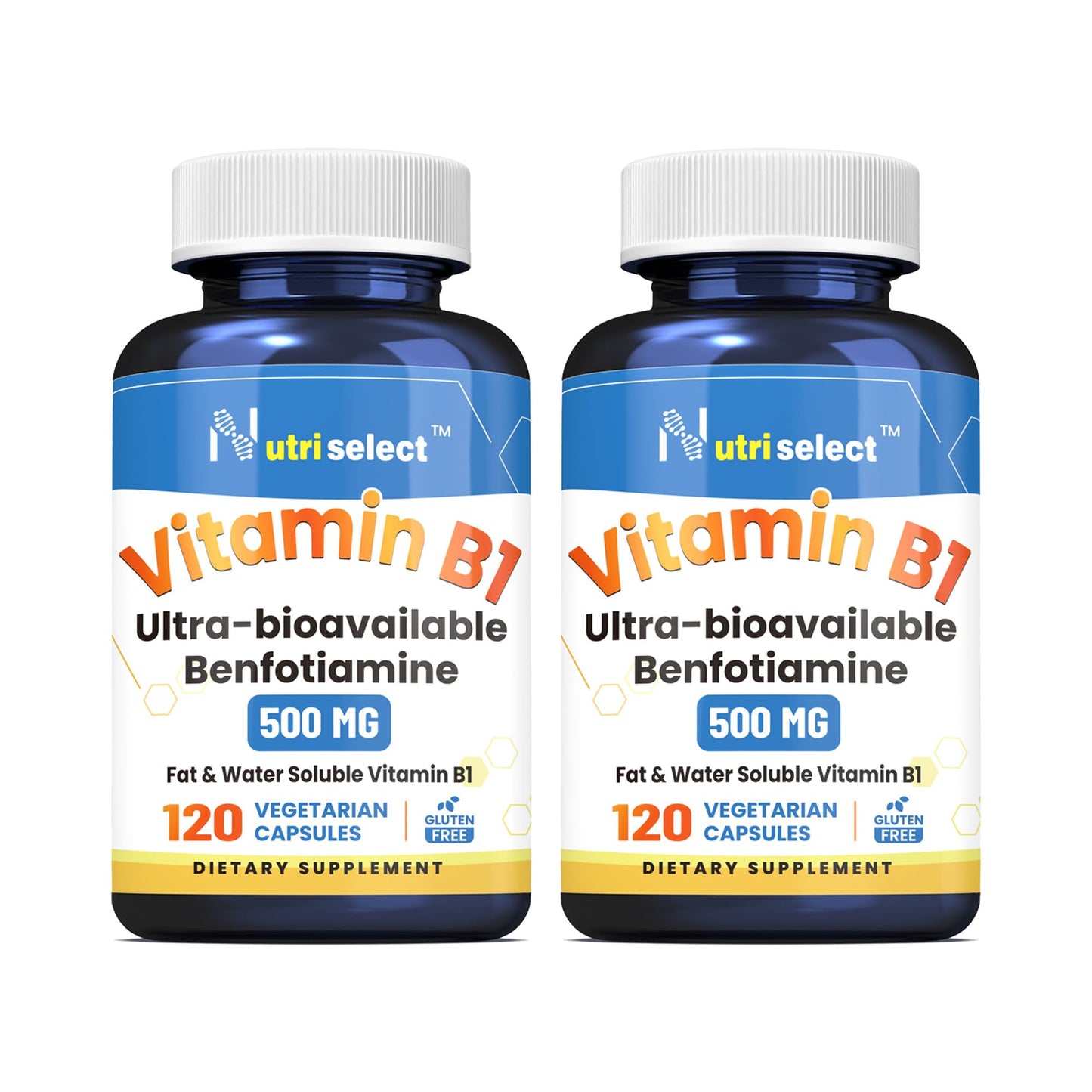 NUTRISELECT Vitamina B1 500 mg frascos 2 paquetes