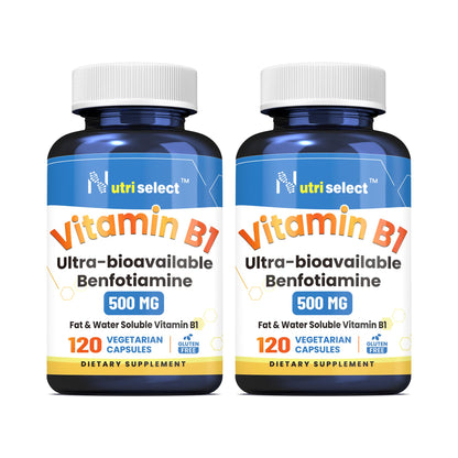 NUTRISELECT Vitamina B1 500 mg frascos 2 paquetes