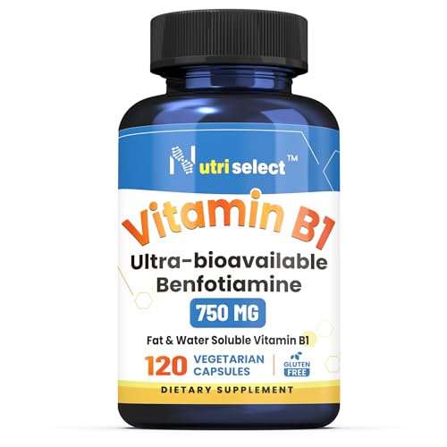 Botella Nutriselect Vitamina B1 750mg 120 cápsulas veganas