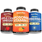 Paquete de suplementos Nutrivein Berberina, ACV y Vitamina C