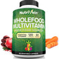 Frasco de Nutrivein multivitamínico vegano de 120 cápsulas para 30 días