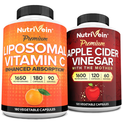 Nutrivein paquete cápsulas vinagre sidra manzana y vitamina C