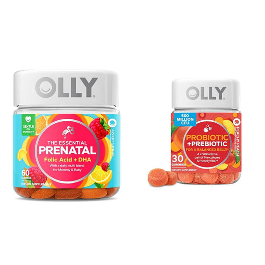 OLLY gomitas multivitamínico prenatal esencial botella frontal
