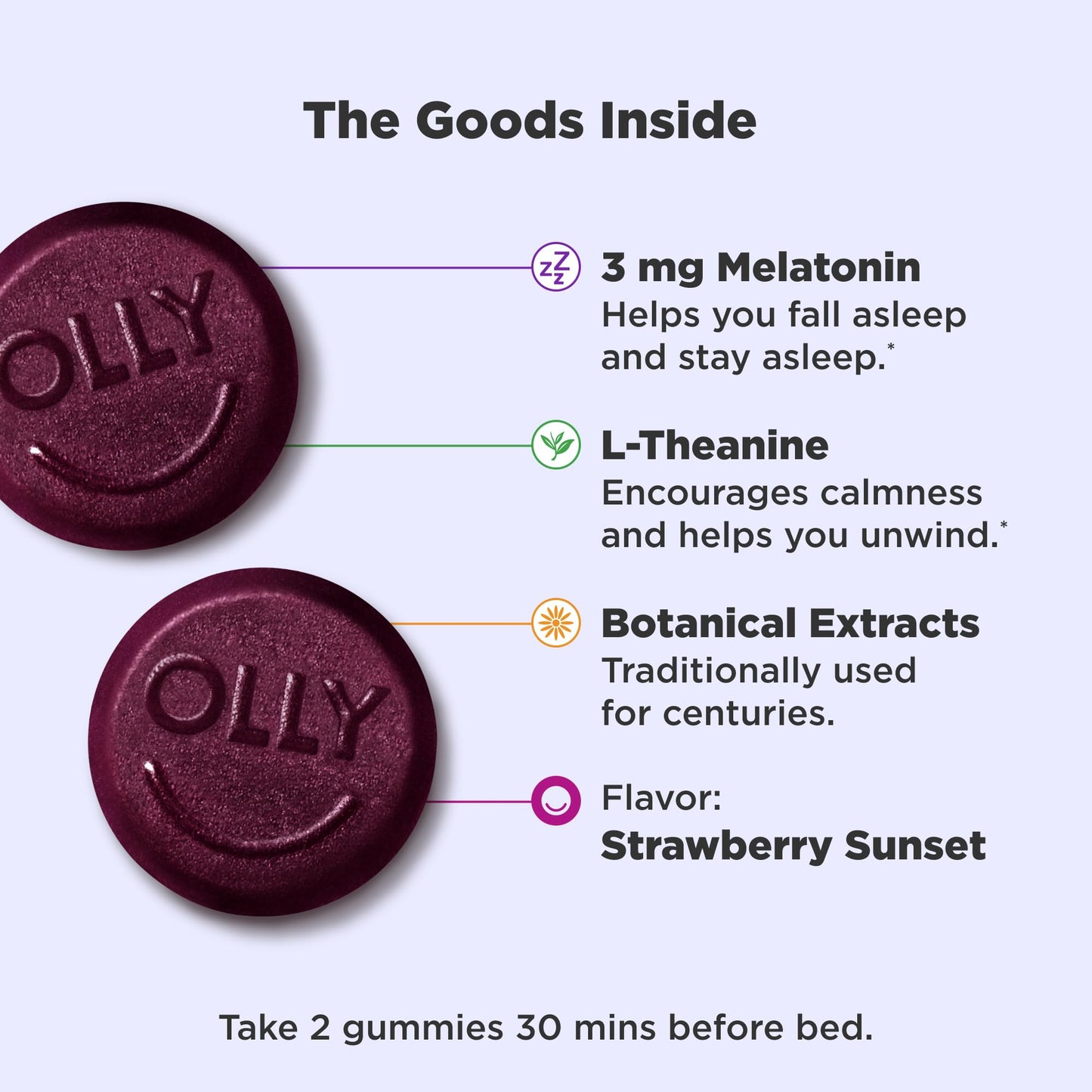 OLLY gummies energía sin cafeína y sueño