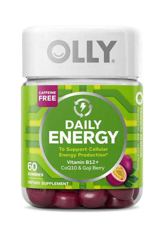 Envase de OLLY Laser Focus y Daily Energy Gummies