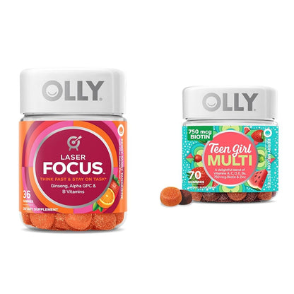 OLLY Laser Focus y Teen Girl Multi, paquete de gomitas