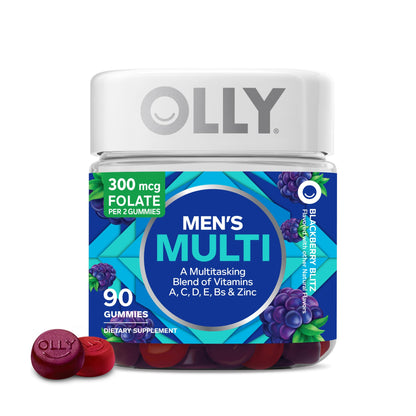 OLLY multivitaminas para hombre con vitaminas esenciales.