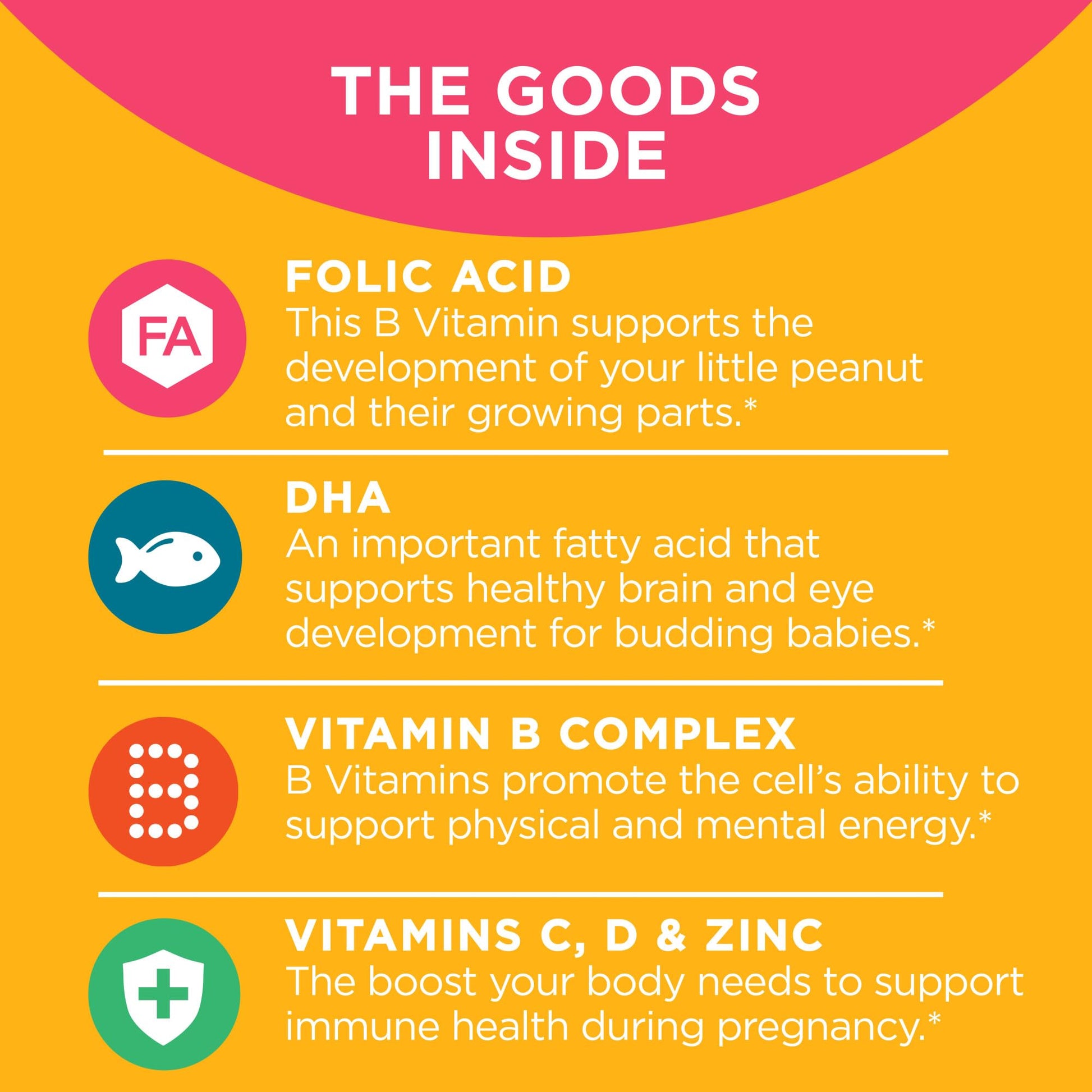 OLLY multivitamínico prenatal apoyo inmunidad y salud ocular