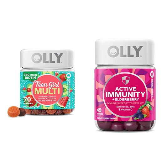 OLLY Teen Girl Multi Gummy con biotina y antioxidantes para adolescentes