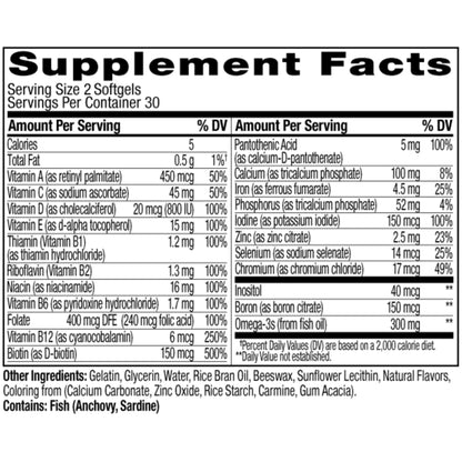 OLLY Ultra Women’s multivitamínicos con omega-3.