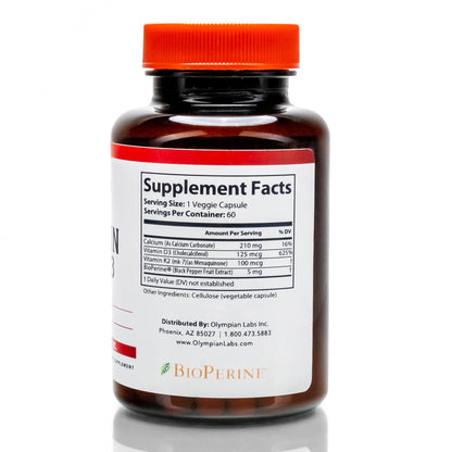Olympian Labs suplemento vitamina K2 D3 cápsulas veganas detalle