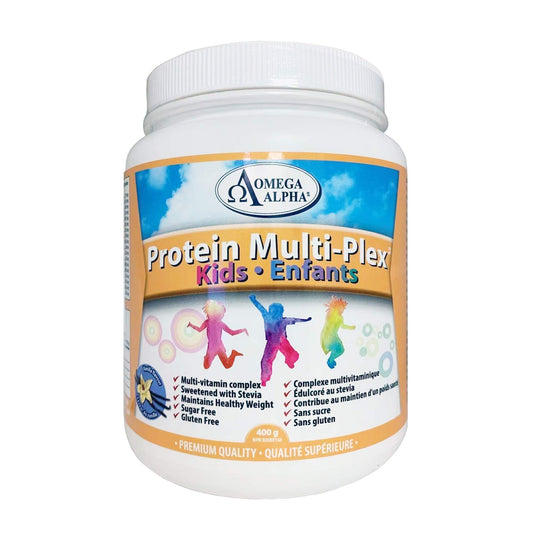 Contenedor de Omega Alpha Proteína Multi-Plex para Niños 400g