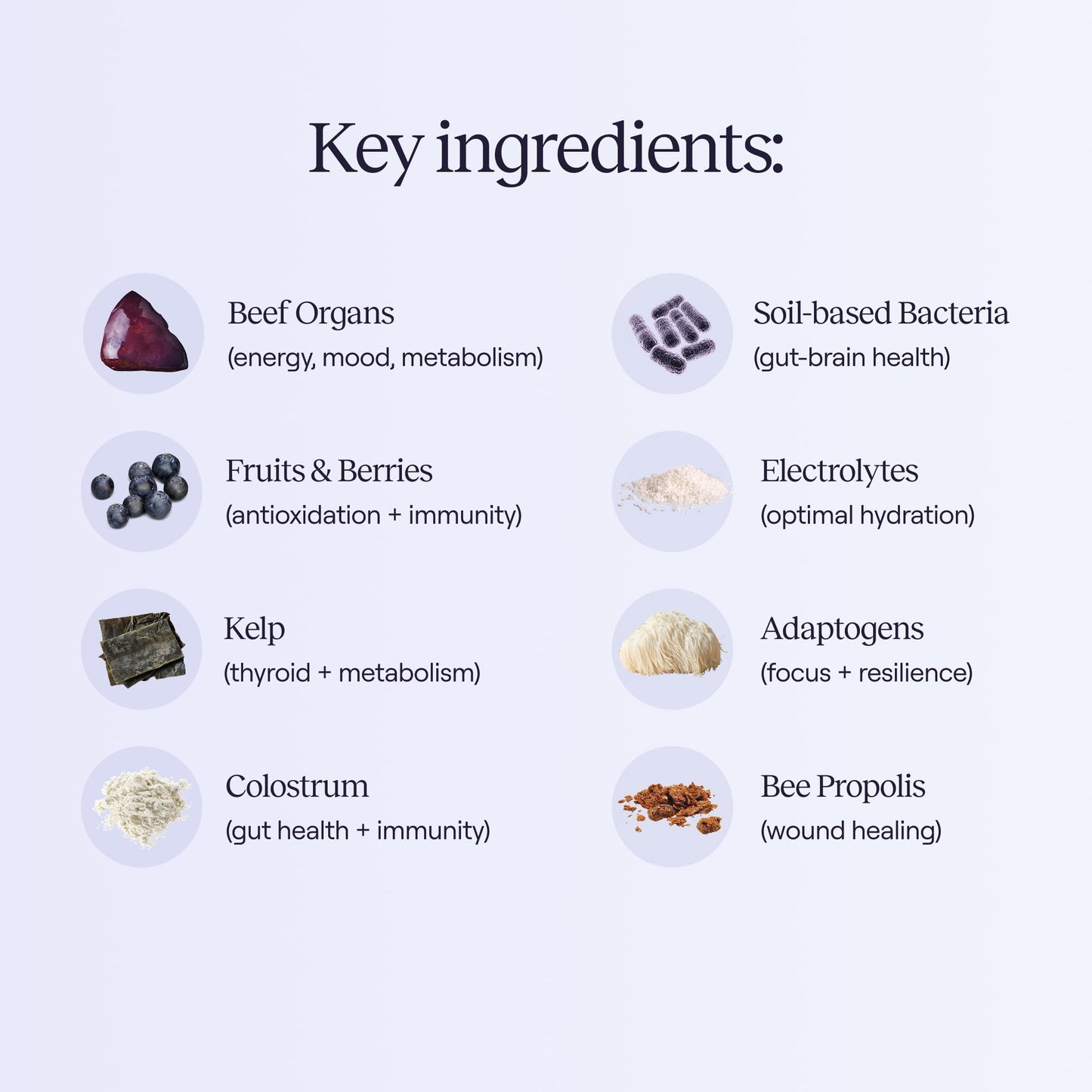 Ingredientes clave del OMNI1 Super Complex para rendimiento
