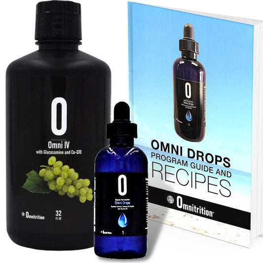 Paquete Omnitrition Omni Drop con vitamina B12 y guía del programa