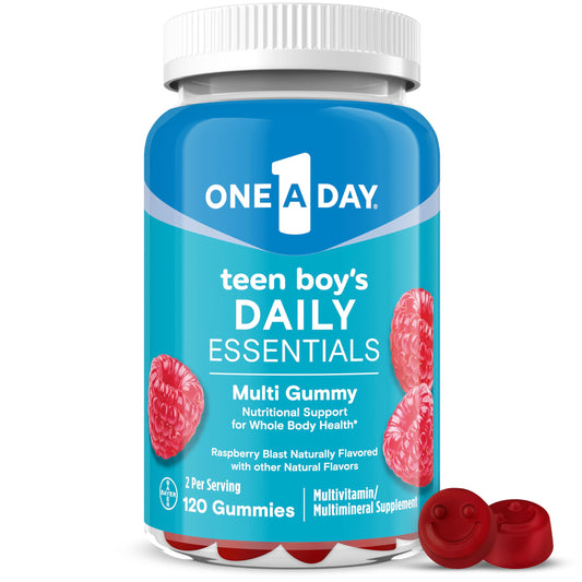 Botella de gomitas multivitamínicas para adolescentes de ONE A DAY, sabor frambuesa.
