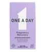 Caja de multivitamínico posnatal ONE A DAY con 60 unidades, empaque violeta.