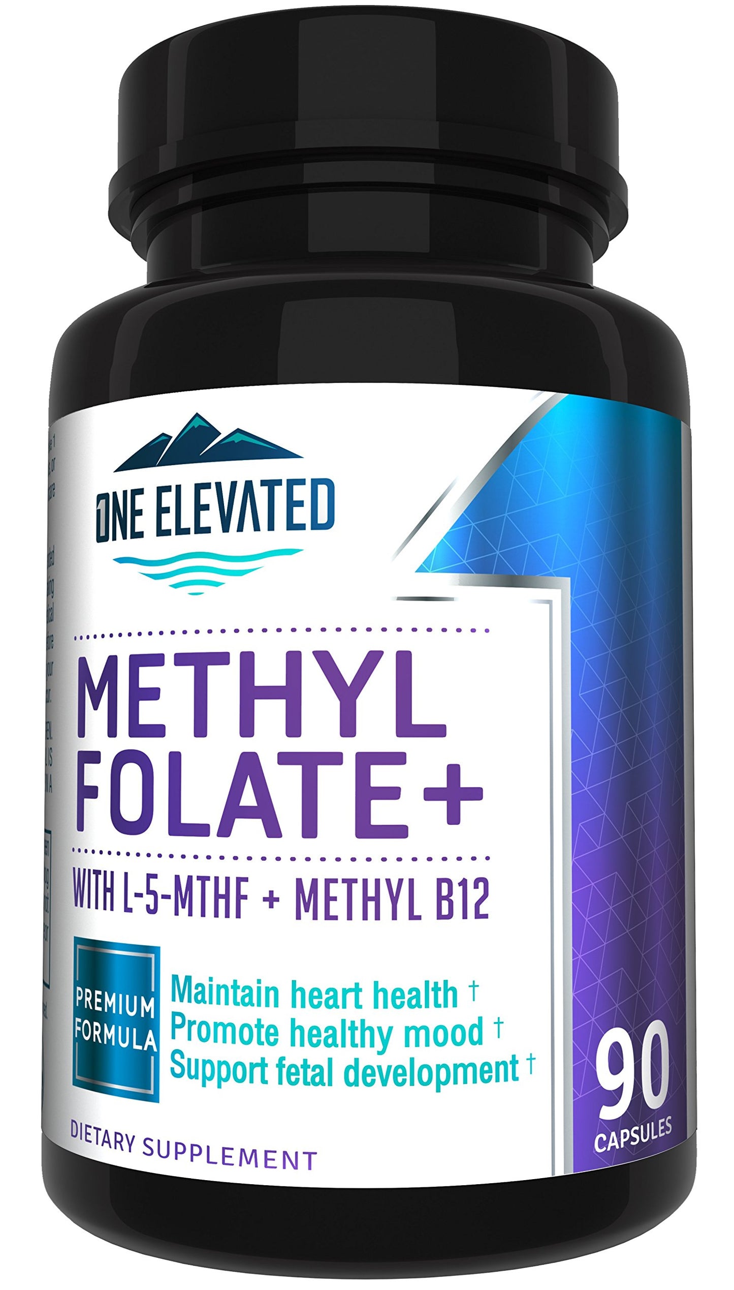 One Elevated metilfolato suplemento doble fuerza 90 cápsulas