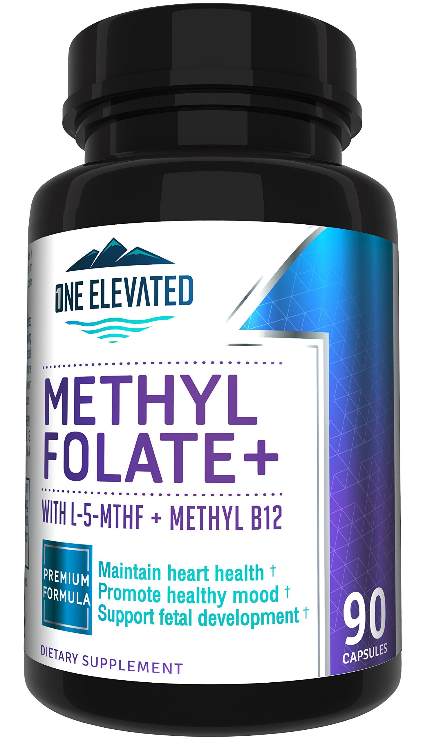 One Elevated metilfolato suplemento doble fuerza 90 cápsulas