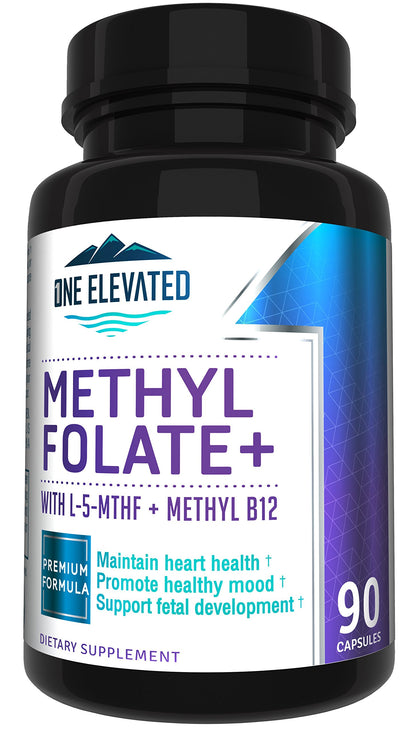 One Elevated metilfolato suplemento doble fuerza 90 cápsulas