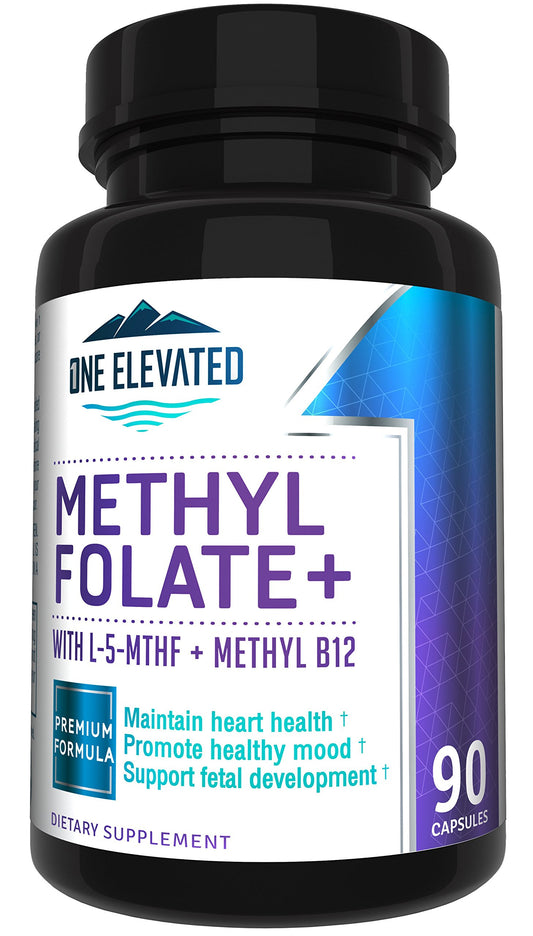 One Elevated metilfolato suplemento doble fuerza 90 cápsulas
