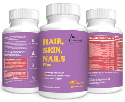 One Good Earth suplementos cabello piel uñas 60 cápsulas