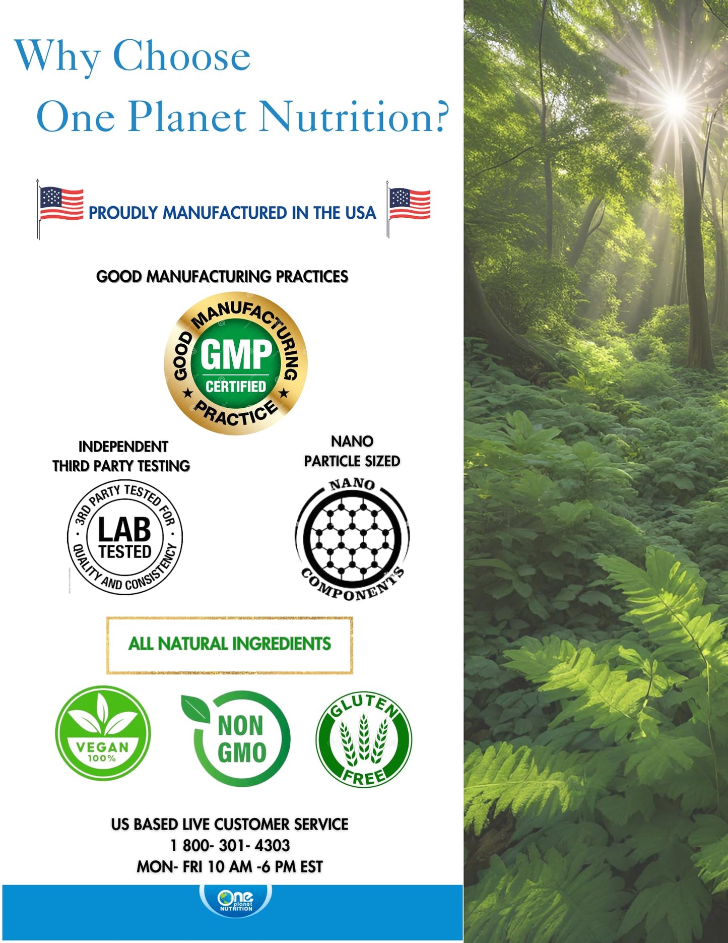 One Planet Nano Vitamina C suplemento frasco lateral