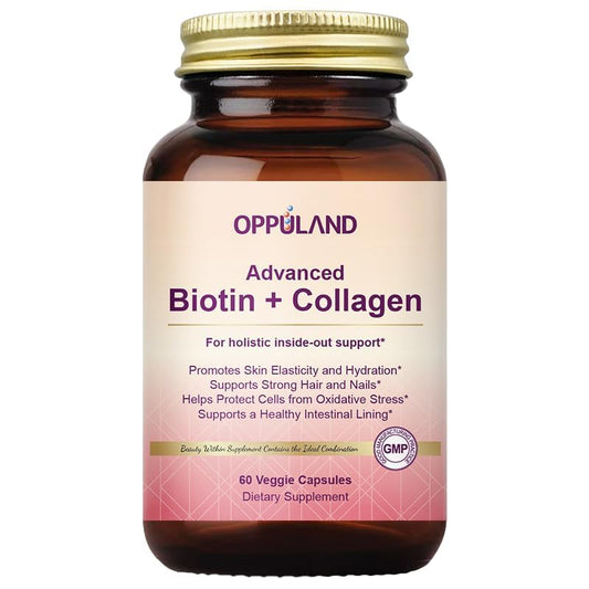 Oppuland suplemento biotina colágeno para piel y cabello
