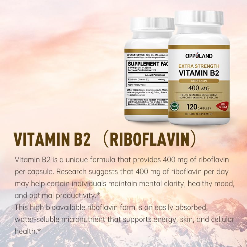 Oppuland suplemento vitamina B2 para energía y vitalidad