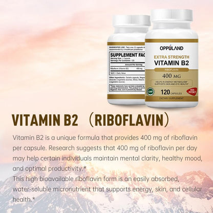 Oppuland suplemento vitamina B2 para energía y vitalidad