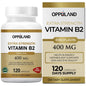 Oppuland vitamina B2 riboflavina 400mg botella de 120 cápsulas vegetales