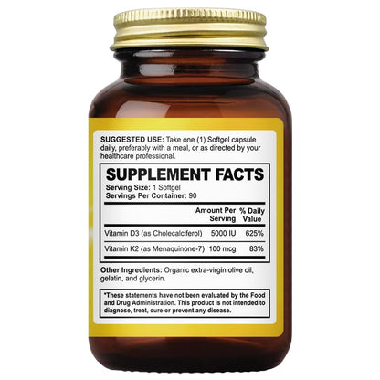 oppuland vitamina D3 K2 frasco suplemento saludable