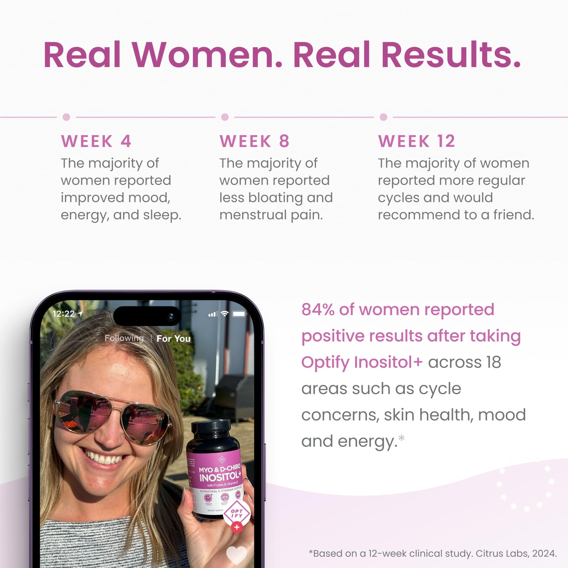 Optify inositol suplementación con 30 días suministro
