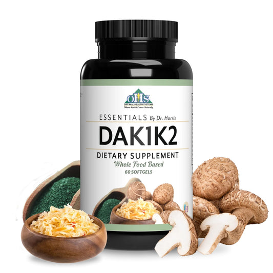 Optimal Health Systems Essential DAK1K2 suplemento vitaminas D3 A K1 K2 5000 UI