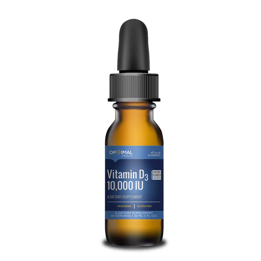 Optimalhealth gotas líquidas vitamina D3 10000 UI botella