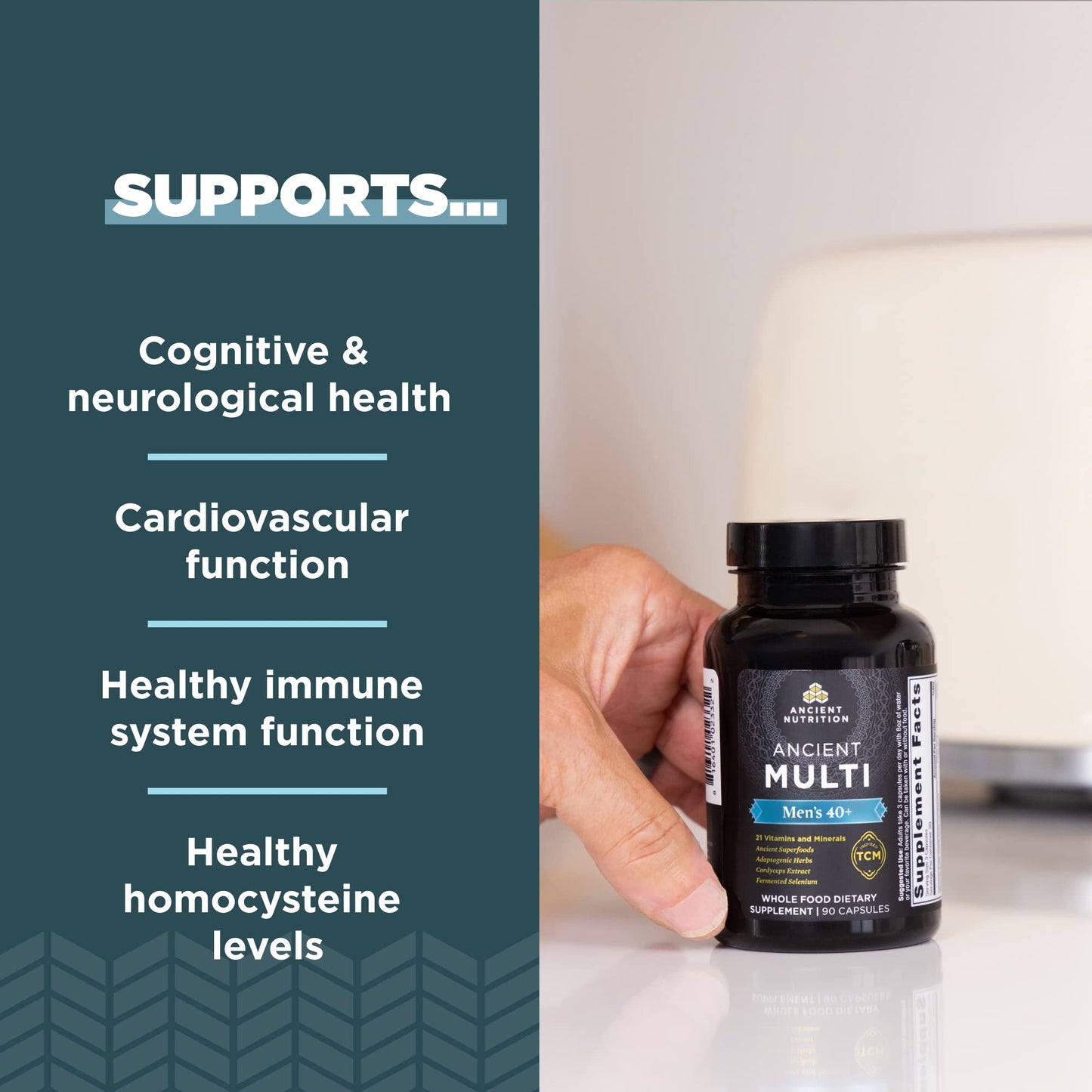 Optimizado para absorción - multivitaminas 40+