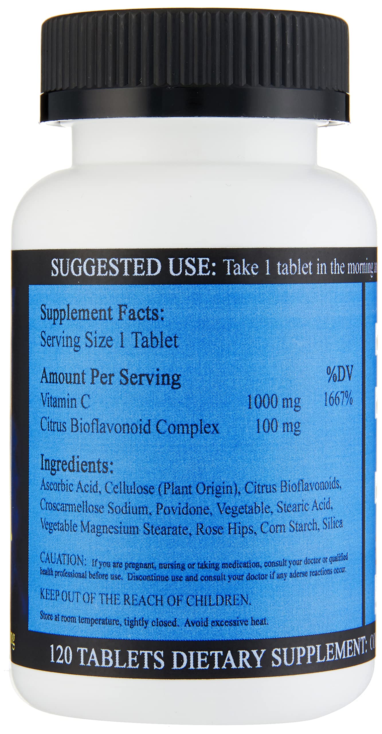 Optimum You etiqueta vitamina c 120 tabletas