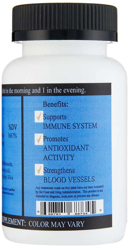 Optimum You suplemento vitamina c frasco y tabletas