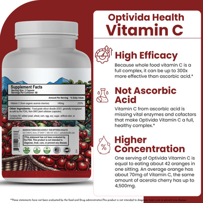 OPTIVIDA Vitamina C orgánica presentación