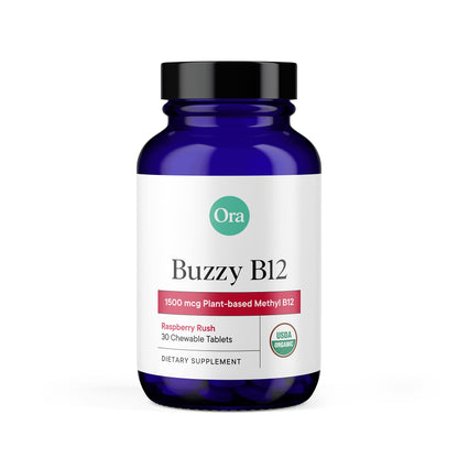 Ora Organic vitamina b12 1500mcg tabletas masticables sabor frambuesa