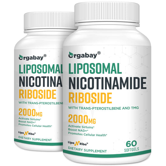 Botella de Orgabay nicotinamida ribósido liposomal 2000mg 120 tabletas