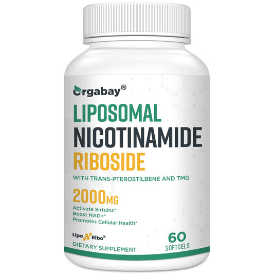 Botella de Orgabay nicotinamida ribósido liposomal 2000mg 60 tabletas