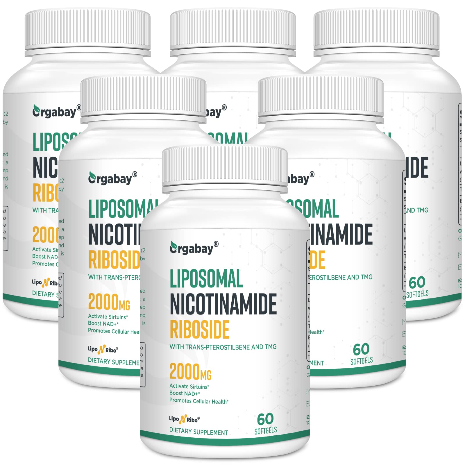 Orgabay nicotinamida ribósido suplemento 2000 mg 360 cápsulas