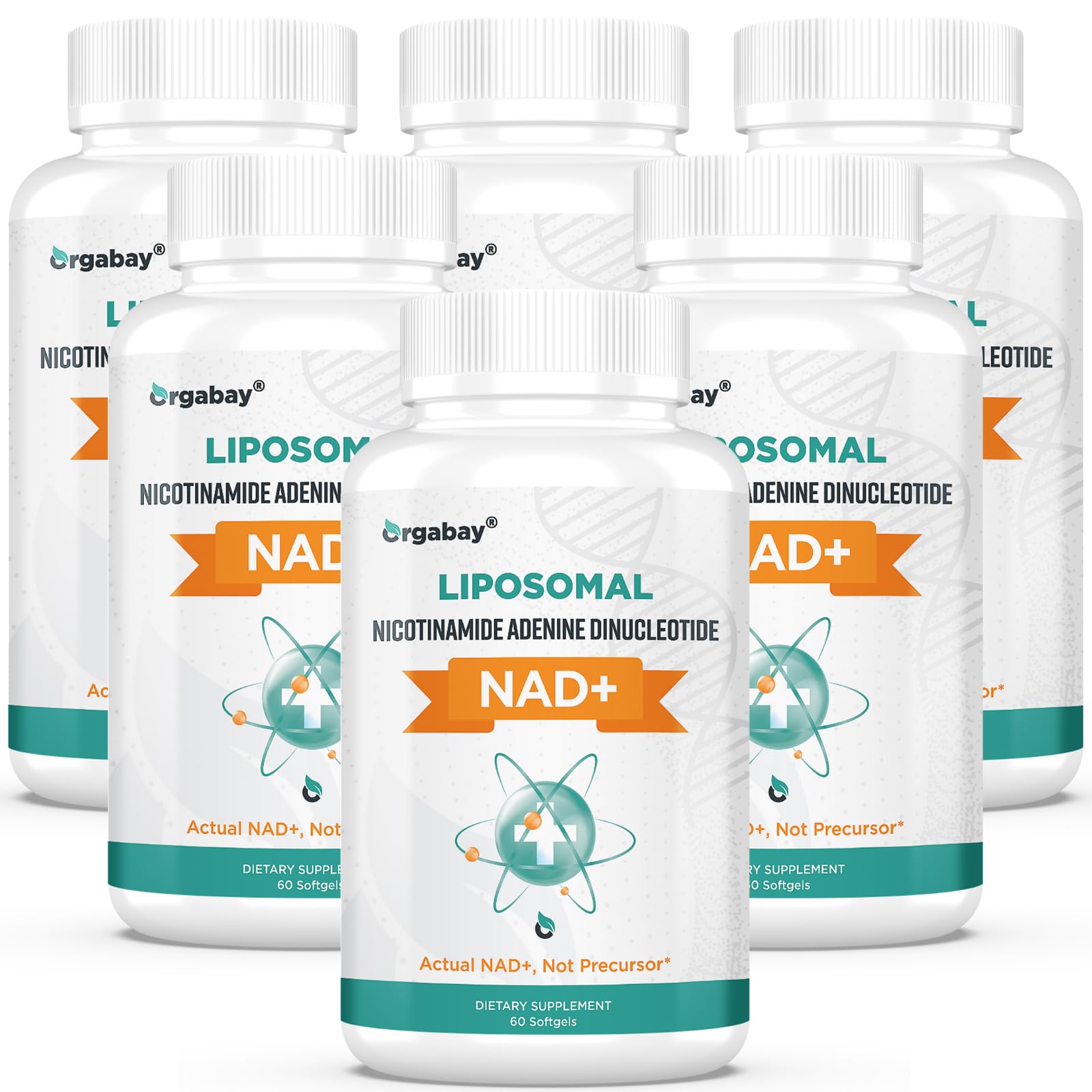 Suplemento NAD+ liposomal Orgabay 500 mg con TMG 360 cápsulas