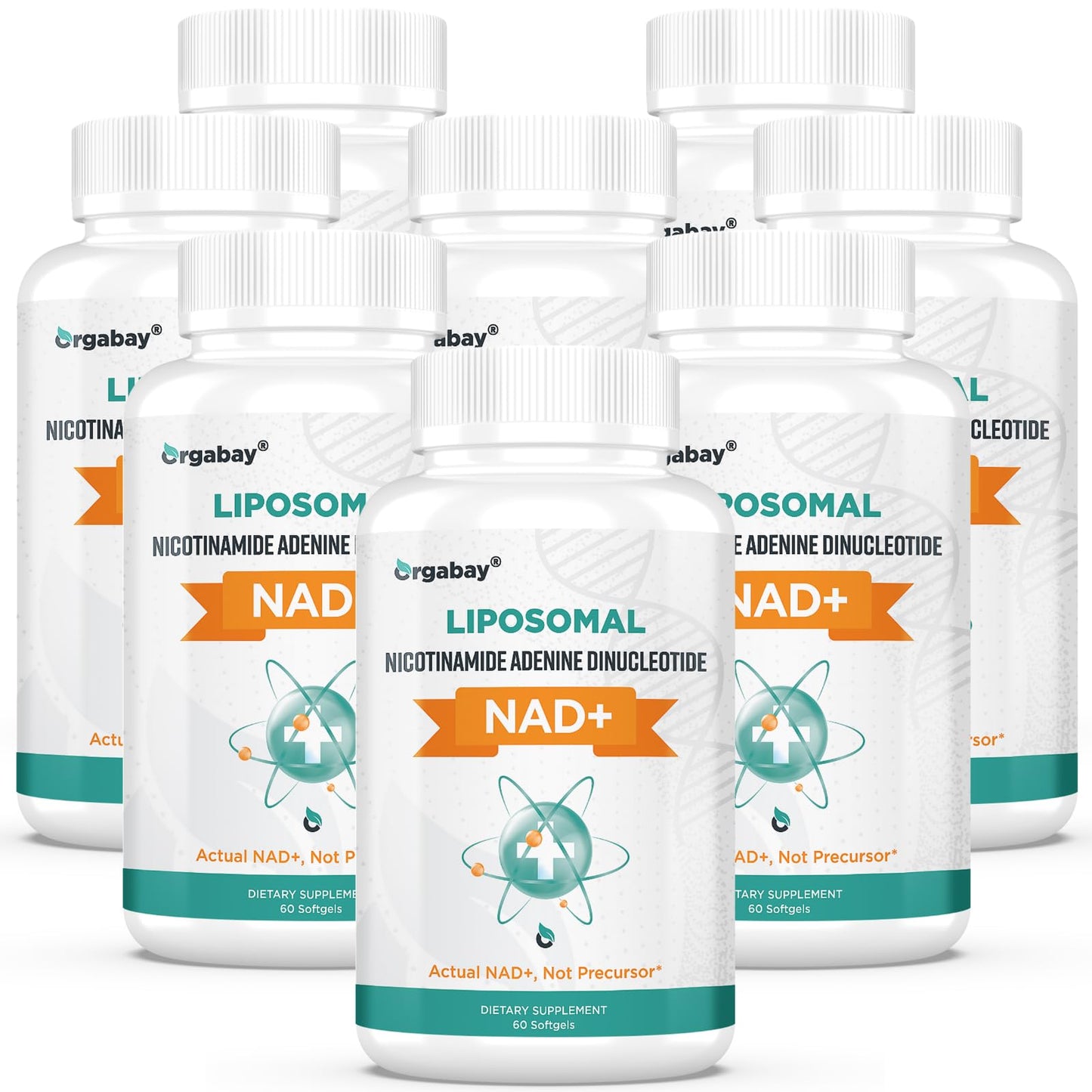 Suplemento NAD+ liposomal Orgabay 500 mg con TMG 480 cápsulas