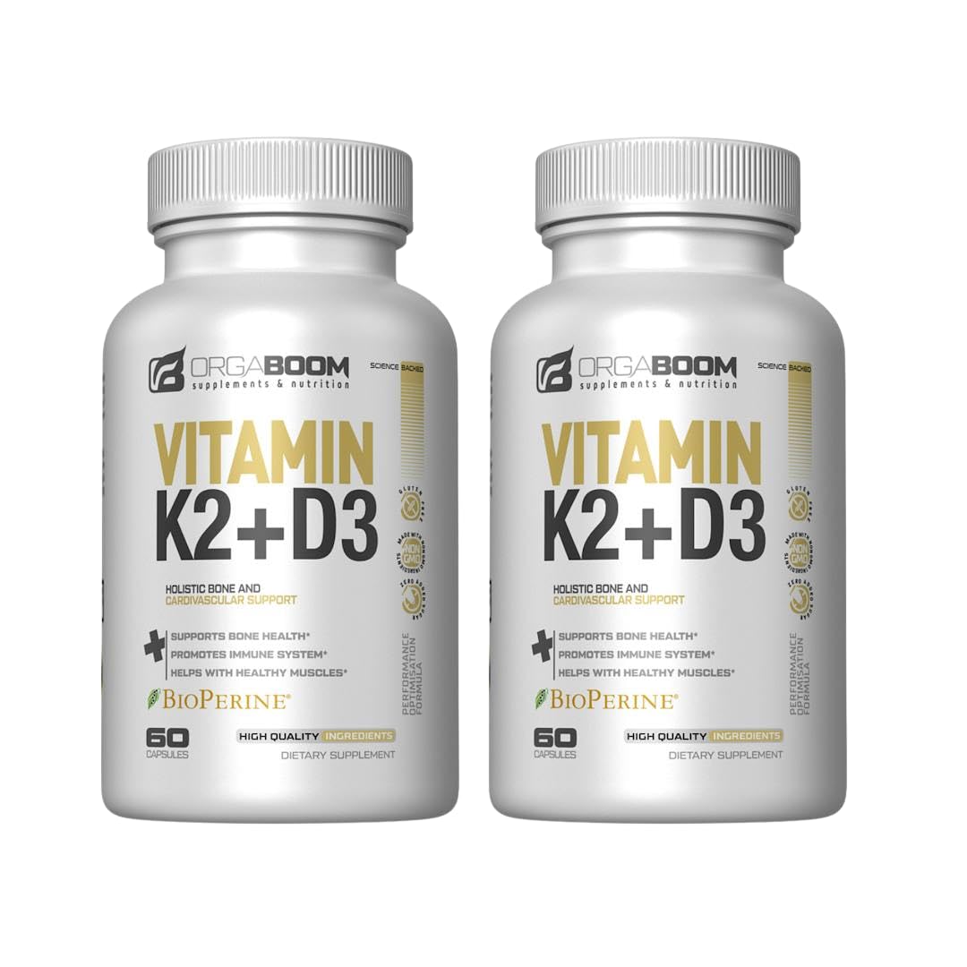 Orgaboom suplemento vitamina D3 K2 calcio 60 cápsulas