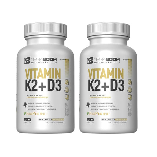 Orgaboom suplemento vitamina D3 K2 calcio 60 cápsulas