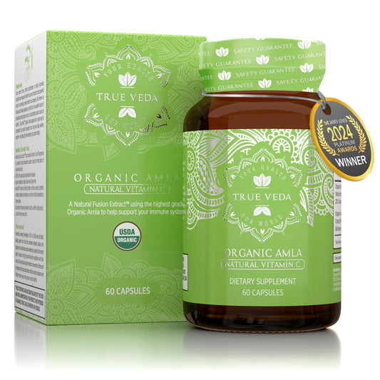 Organic Amla cápsulas vitamina C orgánica USDA 60 unidades